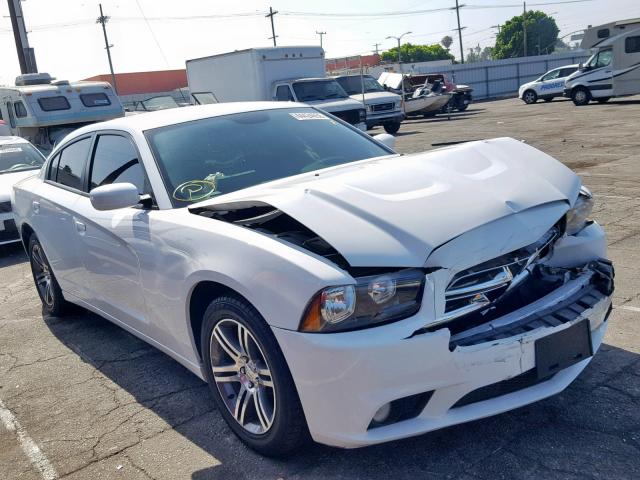 2C3CDXHG9EH329153 - 2014 DODGE CHARGER SX WHITE photo 1