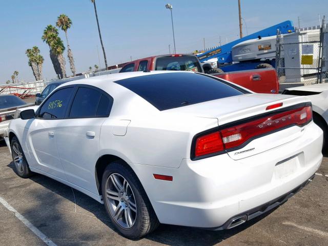 2C3CDXHG9EH329153 - 2014 DODGE CHARGER SX WHITE photo 3