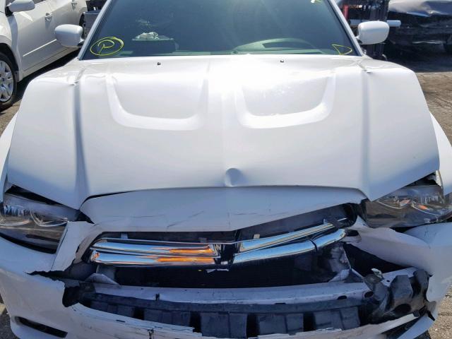 2C3CDXHG9EH329153 - 2014 DODGE CHARGER SX WHITE photo 7