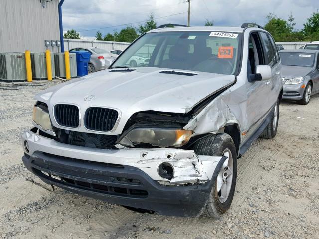 5UXFA53553LV77376 - 2003 BMW X5 3.0I SILVER photo 2