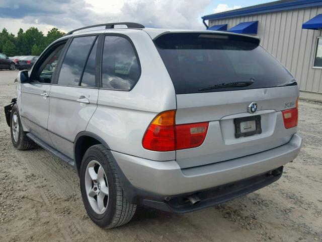 5UXFA53553LV77376 - 2003 BMW X5 3.0I SILVER photo 3