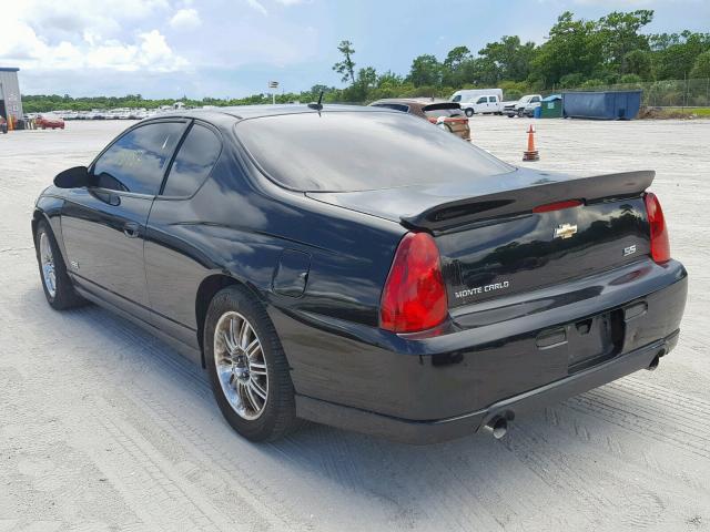 2G1WL16CX69230709 - 2006 CHEVROLET MONTE CARL BLACK photo 3