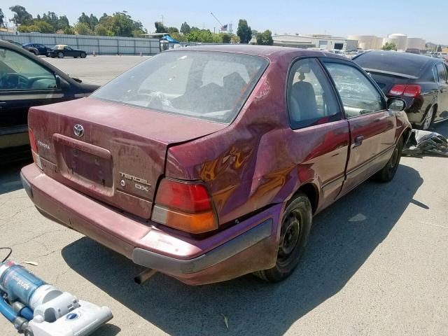 JT2EL56D5S0049159 - 1995 TOYOTA TERCEL DX MAROON photo 4