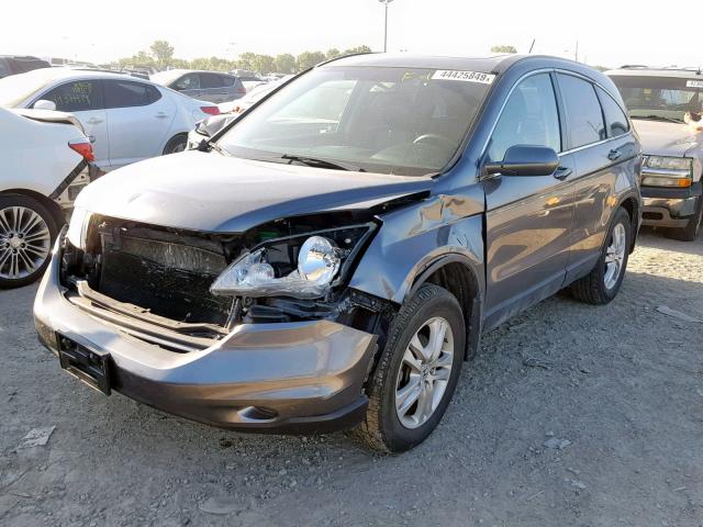 JHLRE4H74AC008820 - 2010 HONDA CR-V EXL GRAY photo 2