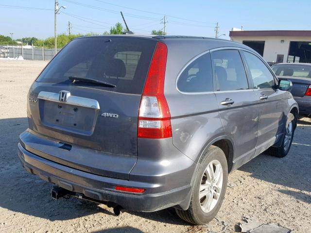 JHLRE4H74AC008820 - 2010 HONDA CR-V EXL GRAY photo 4