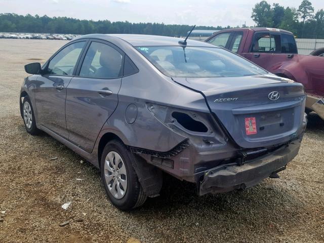 KMHCT4AE3HU182962 - 2017 HYUNDAI ACCENT SE GRAY photo 3