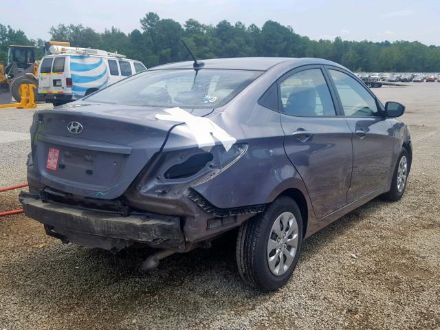 KMHCT4AE3HU182962 - 2017 HYUNDAI ACCENT SE GRAY photo 4