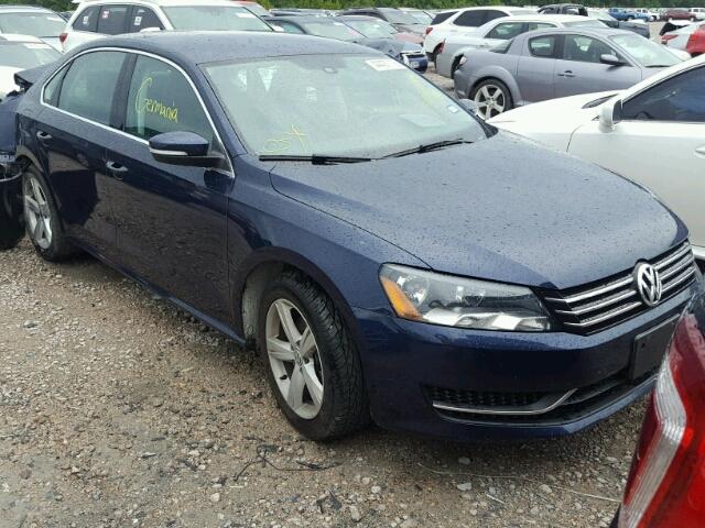 1VWBT7A31EC109281 - 2014 VOLKSWAGEN PASSAT SE BLUE photo 1