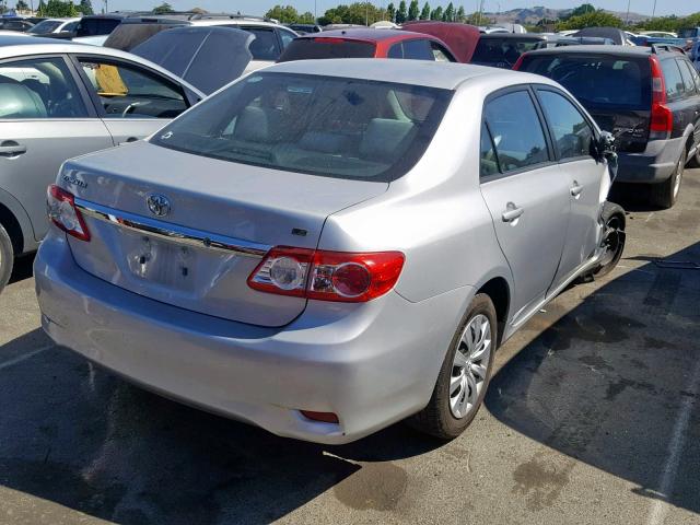 5YFBU4EE9CP040760 - 2012 TOYOTA COROLLA BA SILVER photo 4