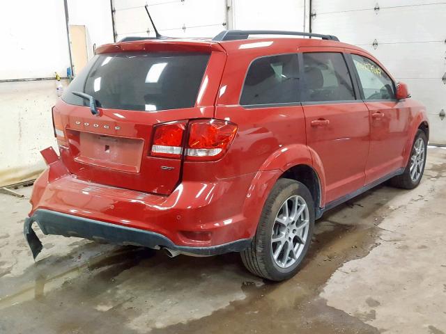 3C4PDDEG0JT389047 - 2018 DODGE JOURNEY GT RED photo 4