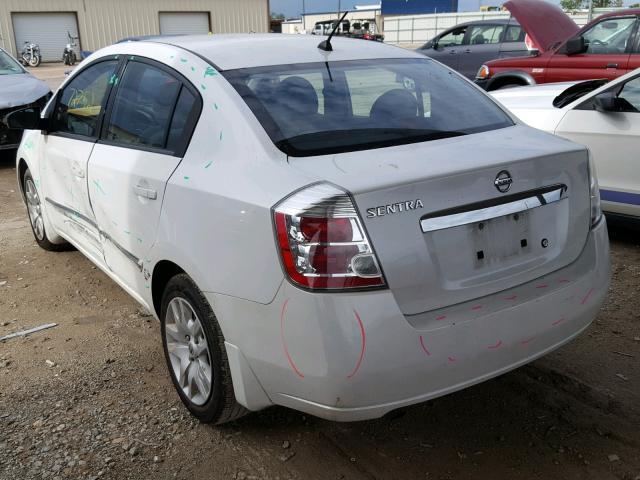 3N1AB6AP4AL726187 - 2010 NISSAN SENTRA 2.0 WHITE photo 3