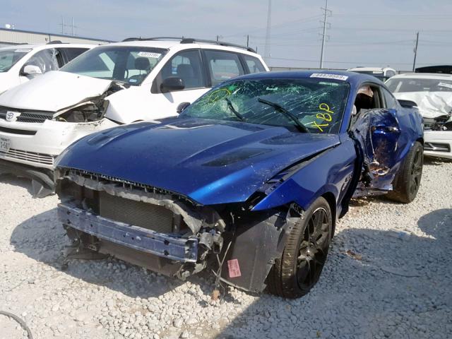 1FA6P8CF2F5404911 - 2015 FORD MUSTANG GT BLUE photo 2