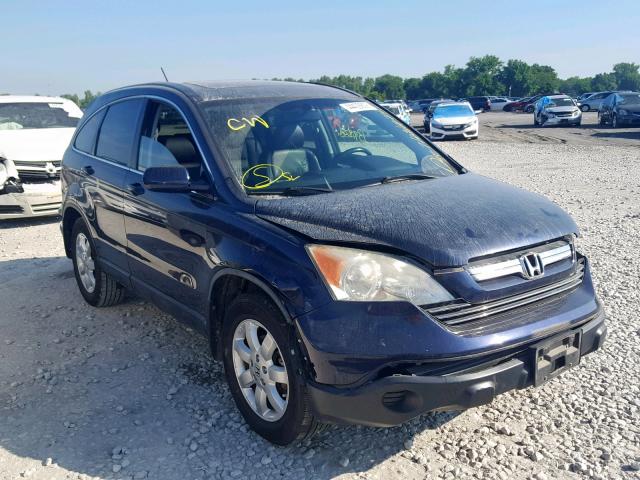 5J6RE48748L039731 - 2008 HONDA CR-V EXL BLUE photo 1