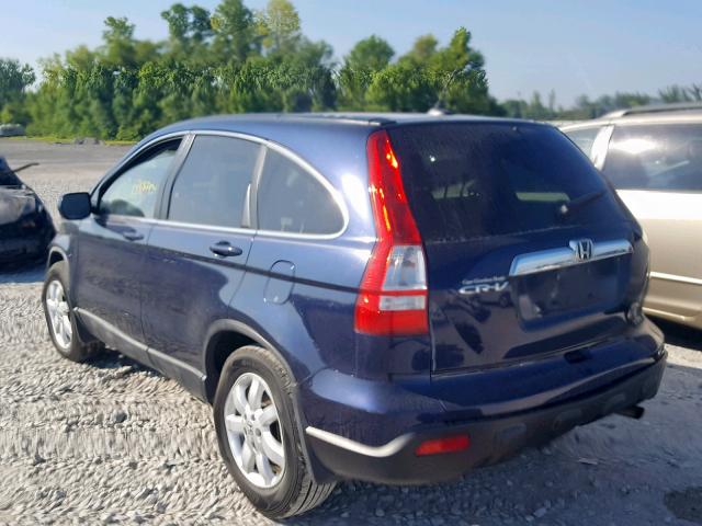 5J6RE48748L039731 - 2008 HONDA CR-V EXL BLUE photo 3