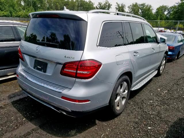 4JGDF6EE2HA797991 - 2017 MERCEDES-BENZ GLS 450 4M SILVER photo 4