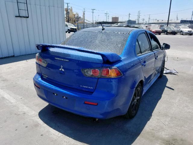 JA32U2FU6HU016340 - 2017 MITSUBISHI LANCER ES BLUE photo 4