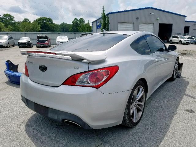 KMHHU6KH0BU052586 - 2011 HYUNDAI GENESIS CO SILVER photo 4