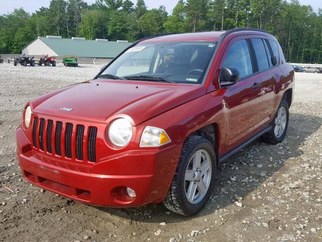 1J8FF47W47D168150 - 2007 JEEP COMPASS RED photo 2