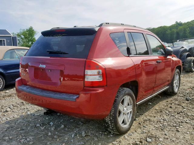 1J8FF47W47D168150 - 2007 JEEP COMPASS RED photo 4