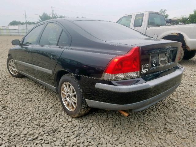 YV1RS64AX42363708 - 2004 VOLVO S60 BLACK photo 3