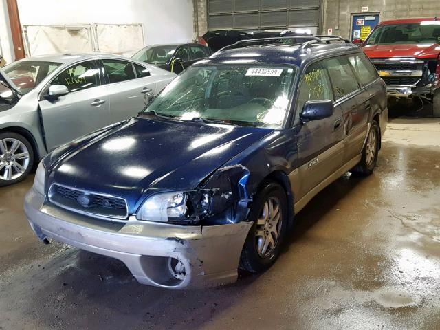 4S3BH675347617217 - 2004 SUBARU LEGACY OUT BLUE photo 2