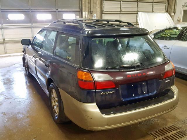 4S3BH675347617217 - 2004 SUBARU LEGACY OUT BLUE photo 3