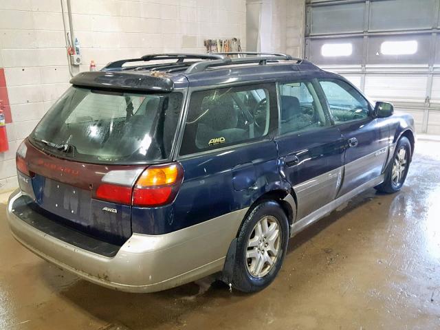 4S3BH675347617217 - 2004 SUBARU LEGACY OUT BLUE photo 4