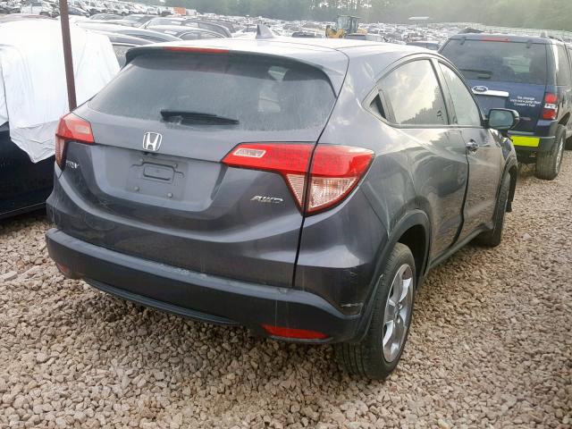 3CZRU6H55HM701912 - 2017 HONDA HR-V EX GRAY photo 4