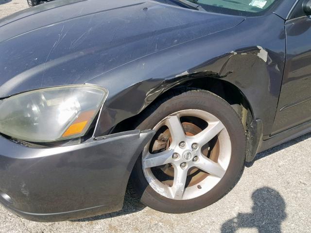 1N4BL11D05C326657 - 2005 NISSAN ALTIMA SE GRAY photo 9