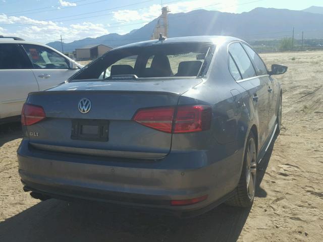 3VW4T7AJ8GM235405 - 2016 VOLKSWAGEN JETTA GLI GRAY photo 4