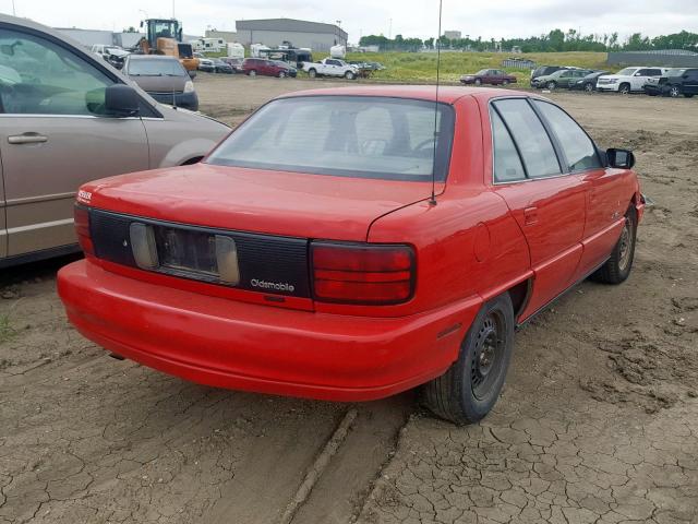 1G3NL55M8SM346377 - 1995 OLDSMOBILE ACHIEVA S RED photo 4