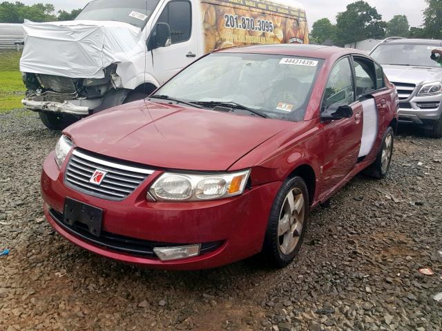 1G8AK55F67Z175880 - 2007 SATURN ION LEVEL RED photo 2
