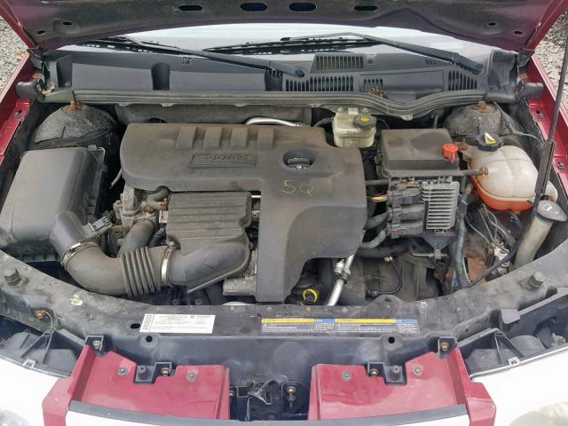 1G8AK55F67Z175880 - 2007 SATURN ION LEVEL RED photo 7