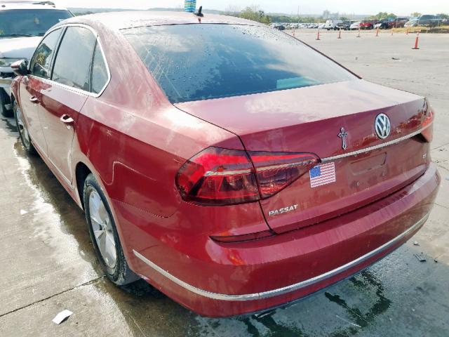 1VWAT7A34HC043485 - 2017 VOLKSWAGEN PASSAT S RED photo 3