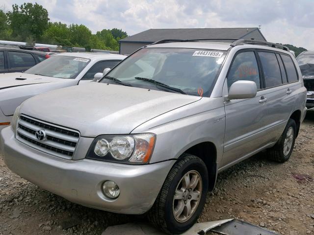 JTEHF21A220048909 - 2002 TOYOTA HIGHLANDER SILVER photo 2