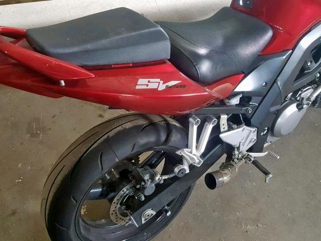 JS1VP53A172103052 - 2007 SUZUKI SV650 RED photo 6