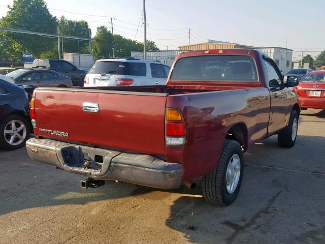 5TBJN32123S396195 - 2003 TOYOTA TUNDRA BURGUNDY photo 4