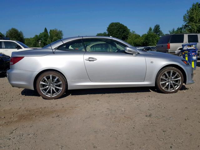 JTHFE2C23E2510938 - 2014 LEXUS IS 350 SILVER photo 9