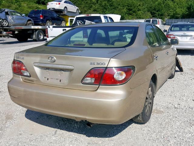 JTHBF30G536009976 - 2003 LEXUS ES 300 GOLD photo 4