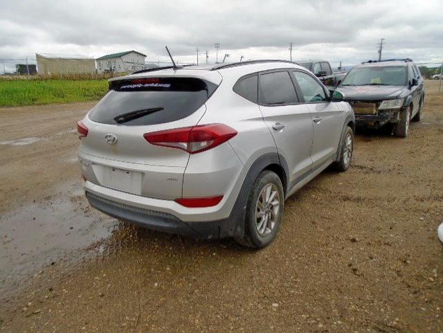 KM8J3CA41HU336397 - 2017 HYUNDAI TUCSON LIM SILVER photo 4