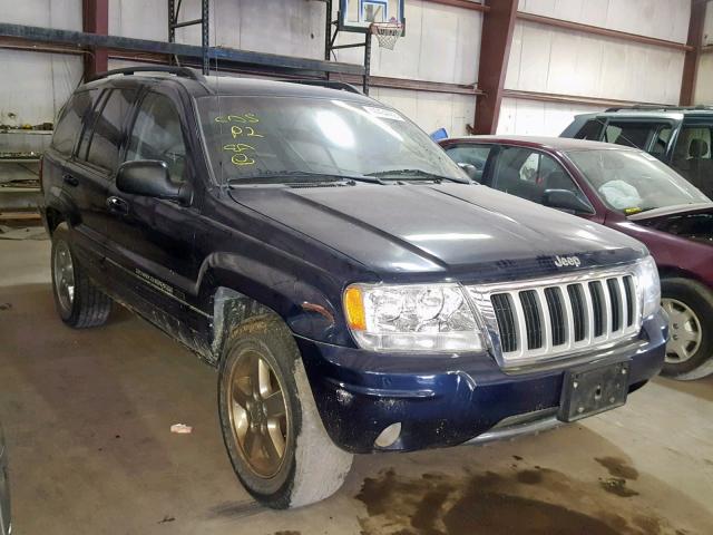 1J4GW58N04C156080 - 2004 JEEP GRAND CHER BLUE photo 1