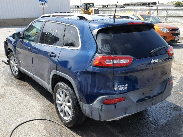 1C4PJMDB9JD578445 - 2018 JEEP CHEROKEE L BLUE photo 3