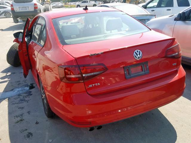 3VWD17AJ6GM363115 - 2016 VOLKSWAGEN JETTA SPOR RED photo 3