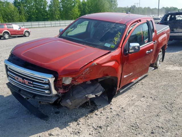 1GTG6DE36G1115309 - 2016 GMC CANYON SLT RED photo 2