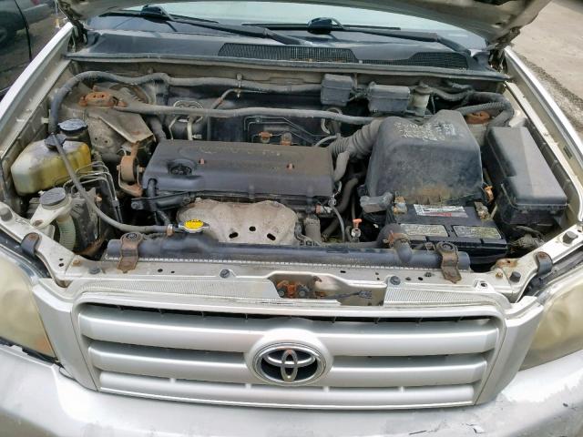 JTEGD21A050126304 - 2005 TOYOTA HIGHLANDER SILVER photo 7