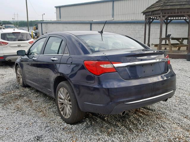 1C3CCBCG4CN116869 - 2012 CHRYSLER 200 LIMITE BLUE photo 3