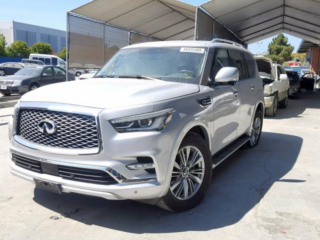 JN8AZ2NEXJ9193592 - 2018 INFINITI QX80 BASE SILVER photo 2