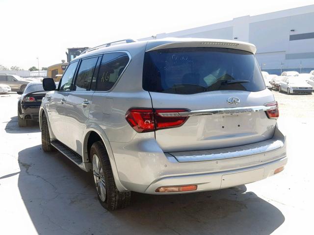 JN8AZ2NEXJ9193592 - 2018 INFINITI QX80 BASE SILVER photo 3