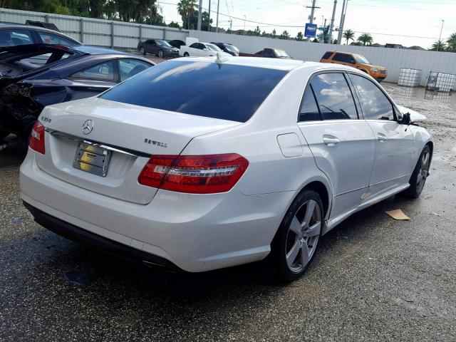 WDDHF5GB4BA382588 - 2011 MERCEDES-BENZ E 350 WHITE photo 4