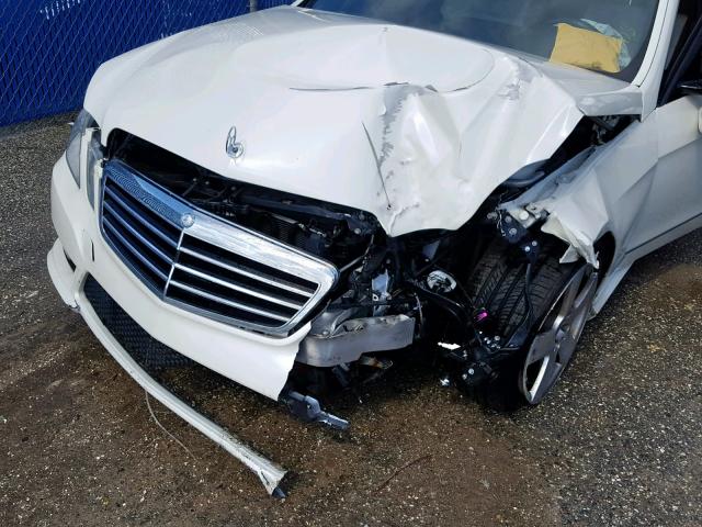 WDDHF5GB4BA382588 - 2011 MERCEDES-BENZ E 350 WHITE photo 9